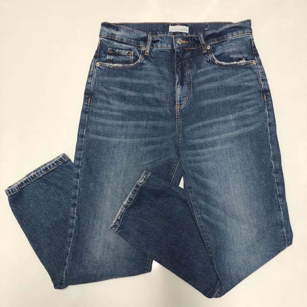 Loft the straight crop jeans size 28/6